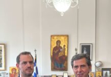 Συνάντηση εργασίας του ΥΜΑΘ Κωνσταντίνου Π. Γκιουλέκα με τον Αναπληρωτή Υπουργό Υποδομών και Μεταφορών Γιώργο Κώτσηρα IMG_6677